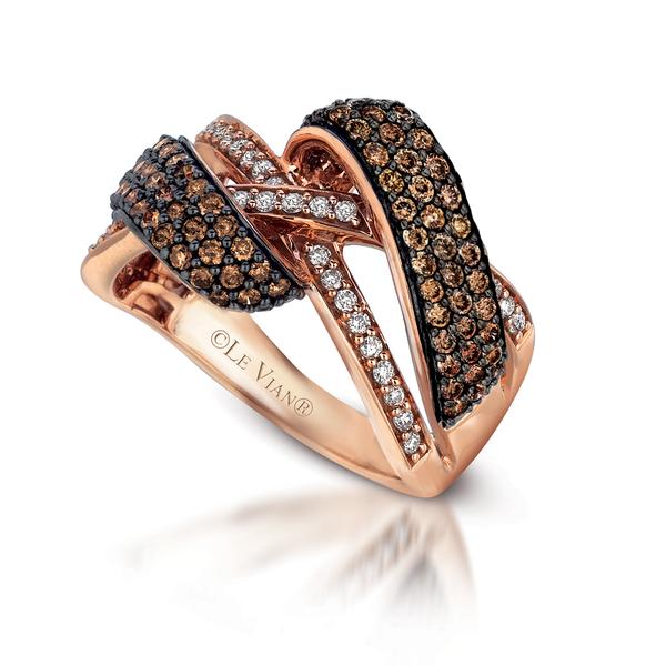 Grand Sample Sale Le Vian(R) Rose Gold & Diamond Crossover Ring - image 
