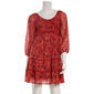 Juniors Jolt Long Sleeve Pucker Chiffon Skater Dress - image 1