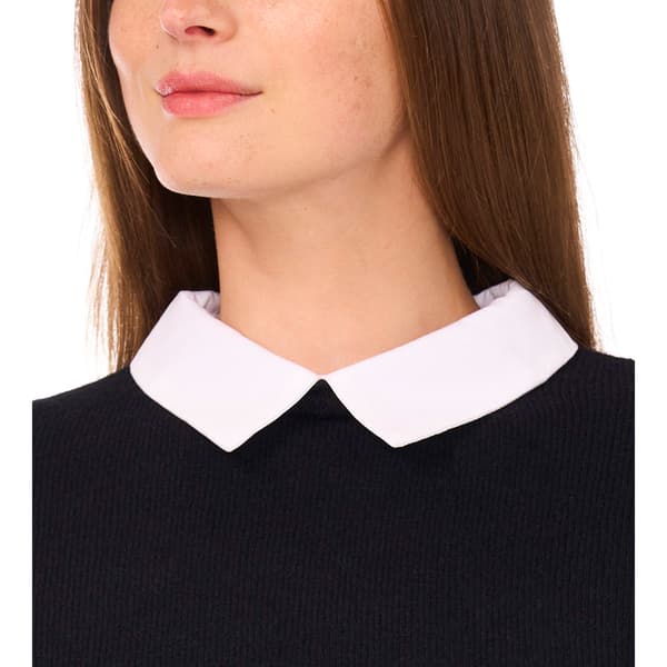 Womens Cece Long Sleeve Two in One Sweater w/ Contrast Pocket