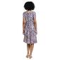 Petite Sami & Jo Short Sleeve Textured Jacquard Seamed Dress - image 2