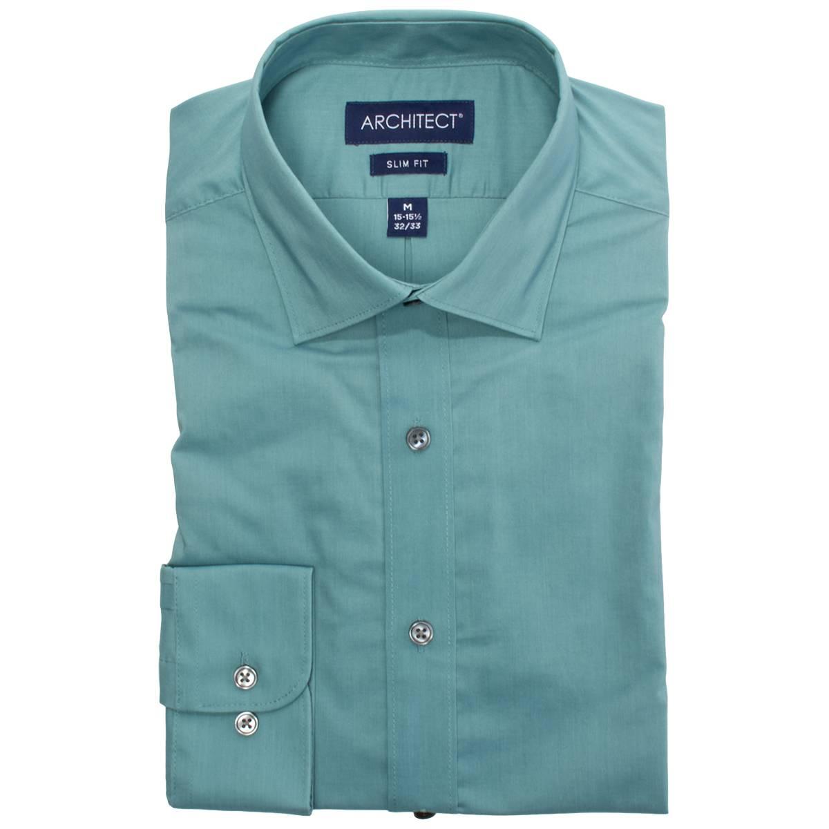 Mens Architect(R) Performance Slim Fit Dress Shirt - Calla Green