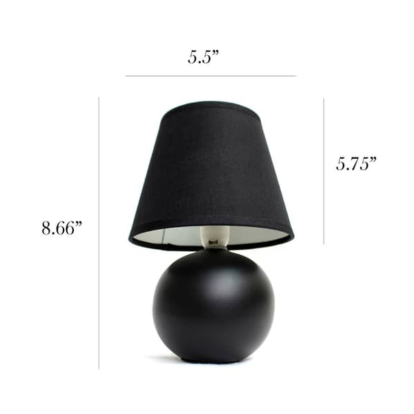 Simple Designs Mini Ceramic Globe Table Lamp