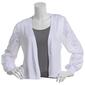 Womens Robbie Bee 3/4 Lace Sleeve Open Bolero Shrug - image 1
