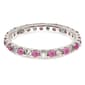Pure Fire 14kt. White Gold Lab Created Pink Sapphire Band - image 2