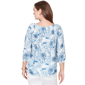 Petite Ruby Rd. French Riviera Floral Toile Scallop Blouse - image 2