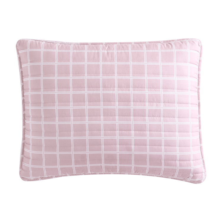 City Scene Woven Reversible Grid Microfiber Quilt Set
