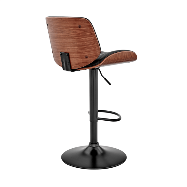 Armen Living Brock Faux Leather Adjustable Height Bar Stool