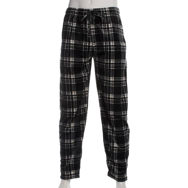 Mens Preswick & Moore&#40;R&#41; Plaid Lounge Pajama Pants-Black/White/Grey - image 