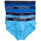 Mens Nautica 4pk. Solid Briefs - Assorted Blues - image 2