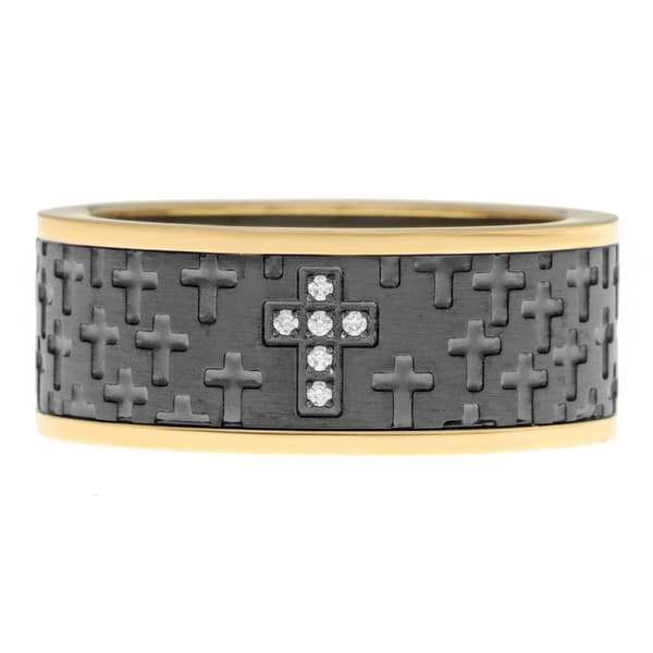Mens Lynx Stainless Steel Ring