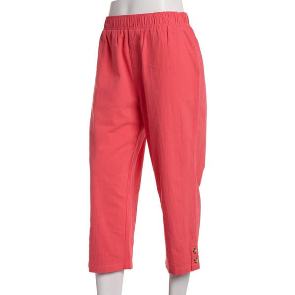 Petite Emily Daniels Cotton Sheeting Solid Capri Pants
