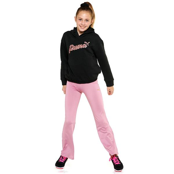 Girls (7-16) Puma(R) Leopard Logo Hoodie & Flare Leggings - image 