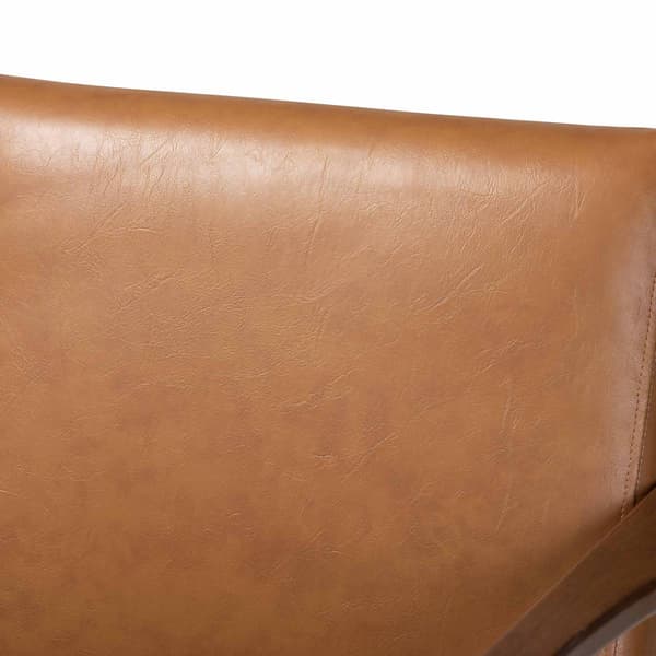 Baxton Studio Bianca Faux Leather 2pc. Lounge Chair & Ottoman Set