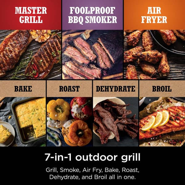 Ninja® Woodfire 7-in-1 Outdoor Grill &amp; Smoker