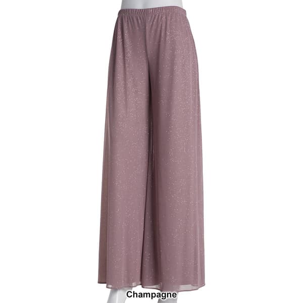 Petite MSK Glitter Wide Leg Mesh Pants