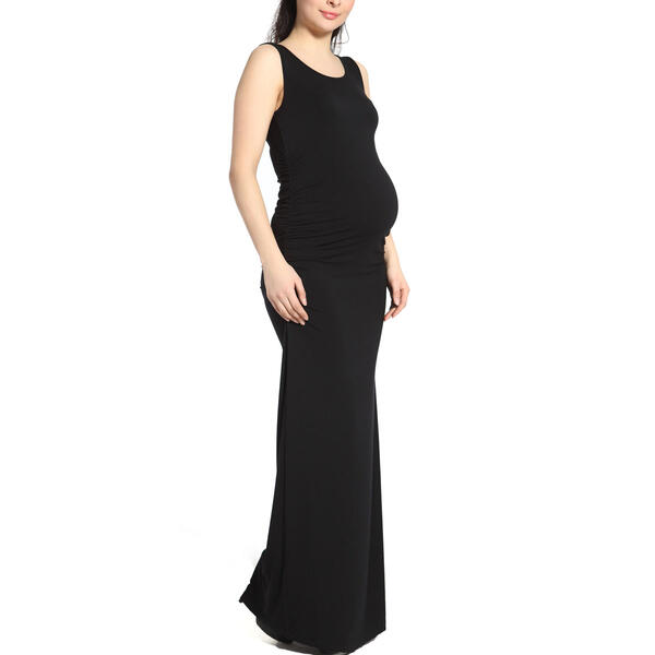 Womens Glow & Grow&#40;R&#41; Sleeveless Solid Maternity Maxi Dress - image 
