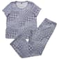 Womens IZOD Short Sleeve Geometric Tile Lettuce Edge Pajama Set - image 1