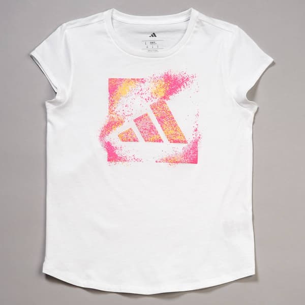 Girls (7-16) adidas(R) Spray Paint Short Sleeve Essential Tee - image 