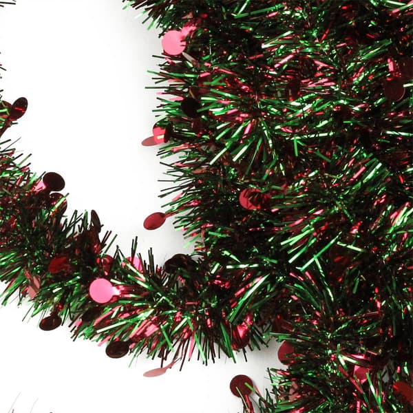 Northlight 50ft. Red And Green With Polka Dots Tinsel Garland