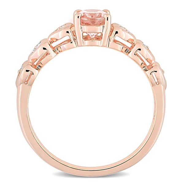 Gemstone Classics™ 18kt. Rose Gold 7/8ctw. Morganite Ring