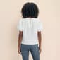 Womens MNK Puff Sleeve Solid Blouse - image 2