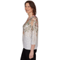 Womens Alfred Dunner Classics 3/4 Sleeve Autumn Leaves Blouse - image 4