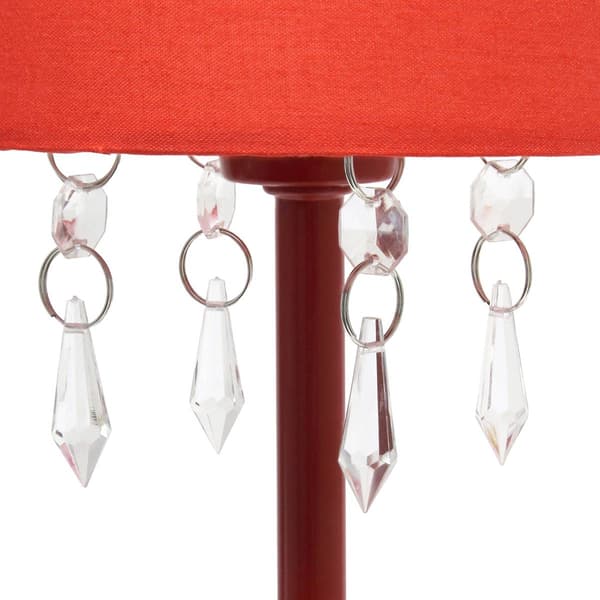 Creekwood Home Oslo 17.2in. Crystal Droplet Table Lamp