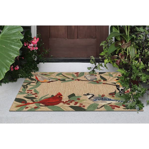 Liora Manne Front Porch Bird Border Indoor/Outdoor Rug