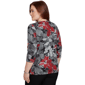 Womens Alfred Dunner Classics 3/4 Sleeve Keyhole Floral Blouse - image 2