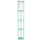 Simple Designs Round Modern Shelf USB Port Organizer Floor Lamp - image 1