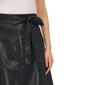 Womens Cece Faux Leather Tie Waist Tiered Midi Skirt - image 3