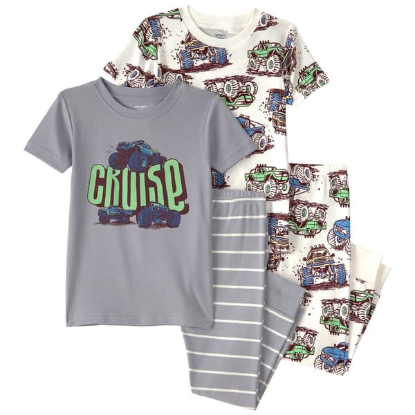 Toddler Boy Carter''s 4Pc Monster Truck Cttn Pj Set - image 