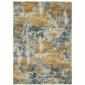 HomeRoots Teal Blue Abstract Non Skid Rectangular Area Rug - image 1