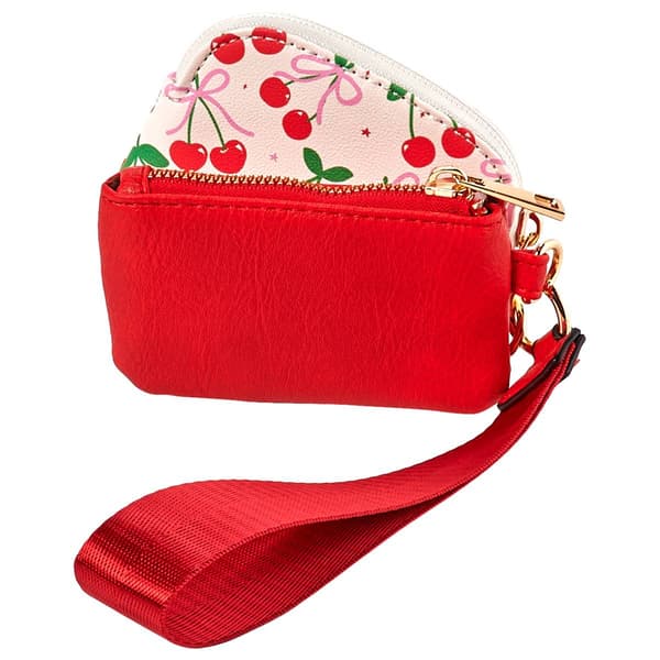 Womens Ds Fashion 2pc. Cardcase with Wristlet - Cherry/Red