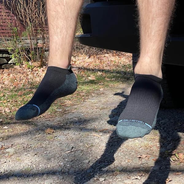 Mens Dr. Motion&#174; 2pk. Ankle Compression Socks - Black