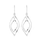 Silver Plate Marquise Shaped Dangle Earrings - image 2