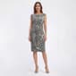 Petite Connected Apparel Floral Side Drape Sheath Dress - image 1