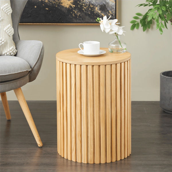 9th & Pike® Modern Brown Wood Accent Table