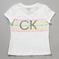Girls &#40;7-16&#41; Calvin Klein Reversable Sequin Rainbow Logo Tee - image 2