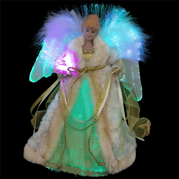 Northlight Color Changing Gold Christmas Angel Tree Topper