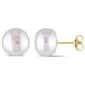 Gemstone Classics(tm) 10ctw. Freshwater Button White Pearl Earrings - image 1