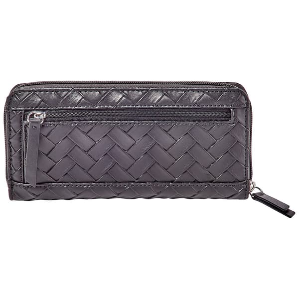 Womens Nine West Norah Woven Zip-Around Clutch Wallet