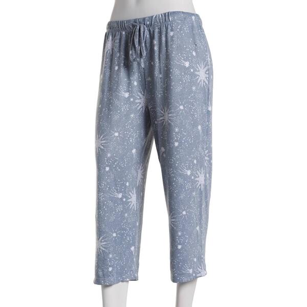 Womens Jaclyn Sparkle Burst Celestial Capris Pajama Pants - image 
