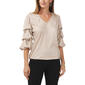 Plus Size MSK Lantern Sleeve V-Neck Blouse - image 1