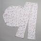 Womens Karen Neuburger Long Sleeve Floral Henley Long Leg Pj Set - image 1