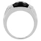Mens Gentlemen''s Classics™ Black Onyx & CZ Sapphire Ring - image 3