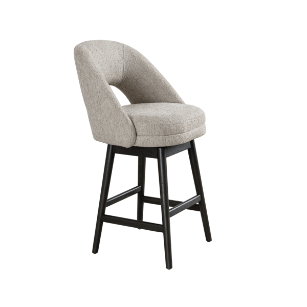 Armen Living Adrian Upholstered 26in. Counter Height Swivel Bars - image 