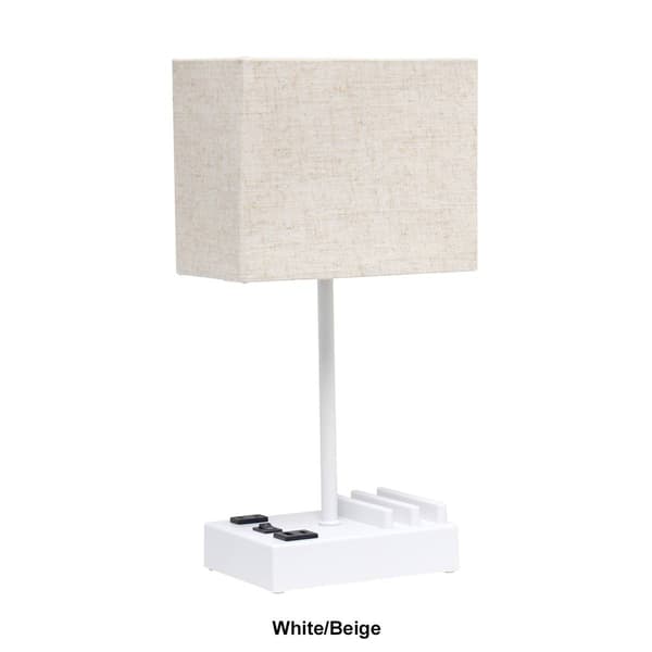 Simple Designs Modern Rectangular Multi-Use Light Table Lamp