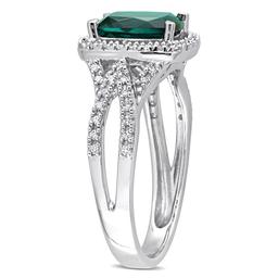 Gemstone Classics™ 10kt. White Gold Lab Created Emerald Ring