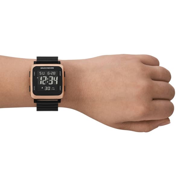 Womens Skechers Slip-Ins Black Beckworth Digital Watch - SR6311